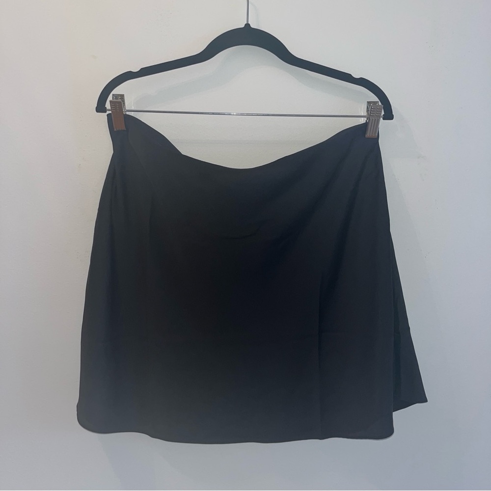 Black mini J.Crew slip skirt size large